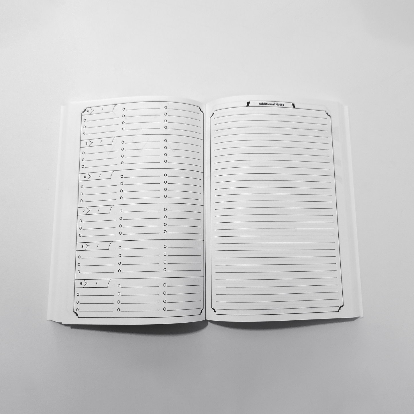 D&D Character Sheet Notebook - Dark Cover