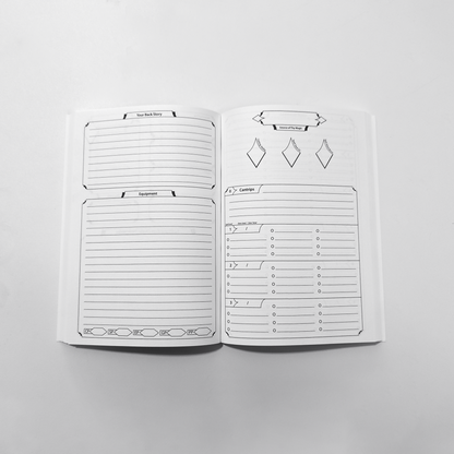 D&D Character Sheet Notebook - Tan Cover